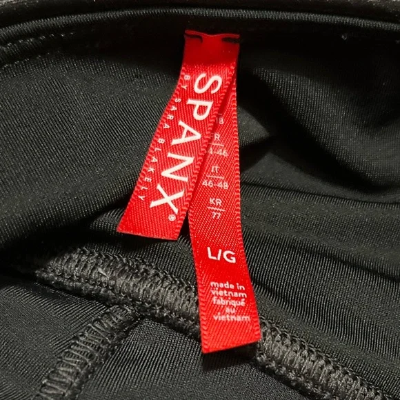 SPANX Faux Leather High‎ Waisted Leggings Black Stretchy Pants - Picture 4 of 4